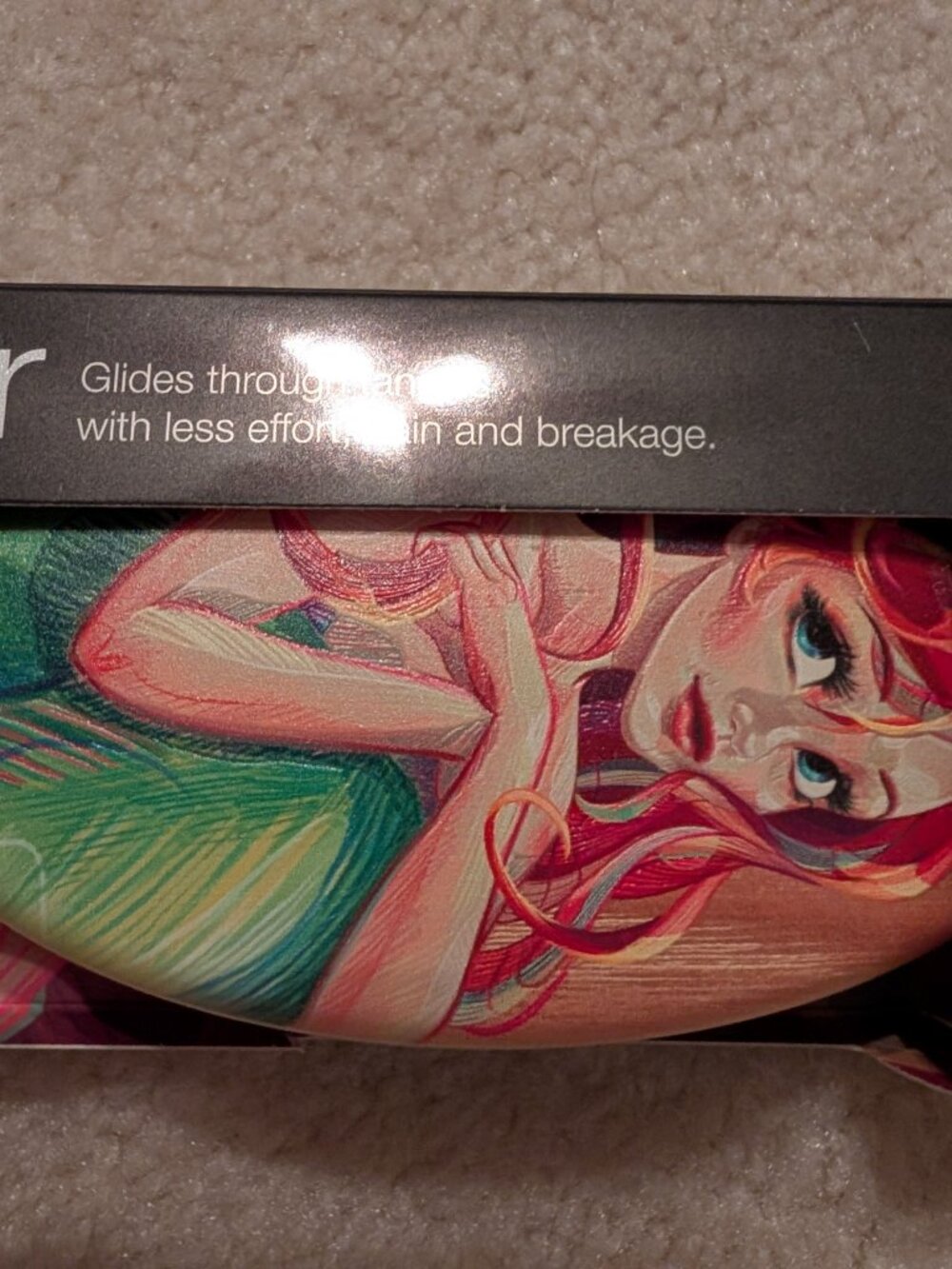 Disney princess Wet Brush pro detangler Ariel little mermaid wood hair brush